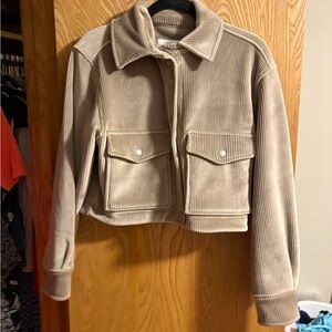 Abercrombie & Fitch Light Brown Corduroy Utility Jacket